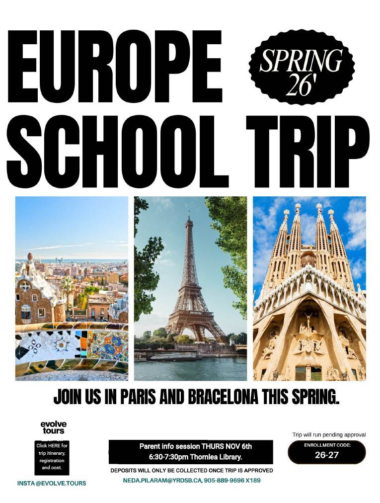 poster for Paris and Barcelona trip